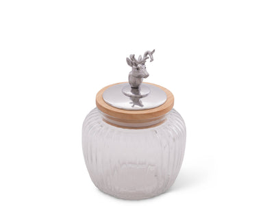 Arthur Court Giftware Arthur Court Deer / Elk Glass Canister - Medium 40 Oz