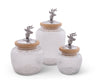 Arthur Court Giftware Arthur Court Deer / Elk Glass Canister - Medium 40 Oz