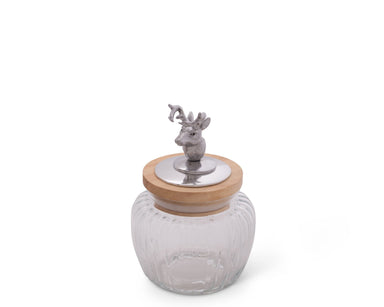 Arthur Court Giftware Arthur Court Deer / Elk Glass Canister - Small 20 Oz