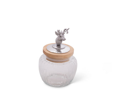 Arthur Court Giftware Arthur Court Deer / Elk Glass Canister - Small 20 Oz