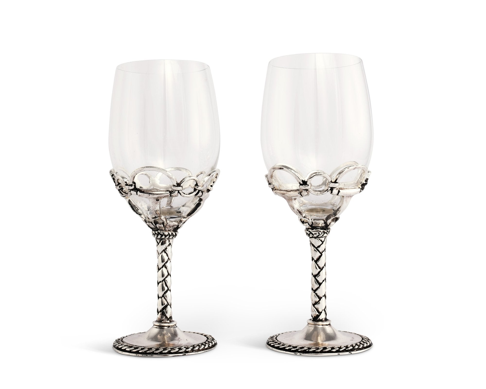 Arthur Court Equestrian Pair of Wine Glasses - Arthur Court Designs