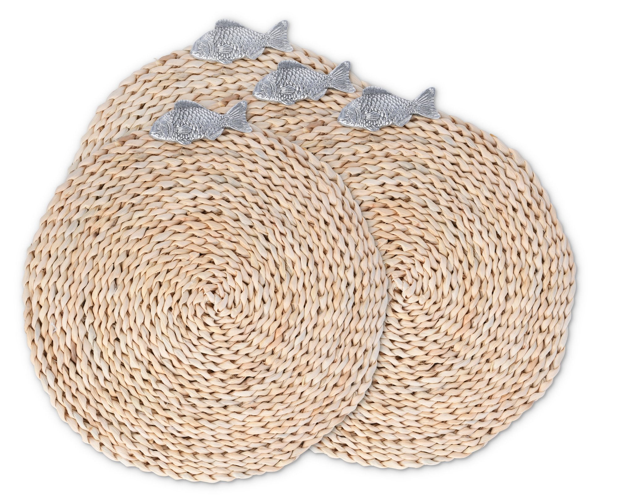 Arthur Court Giftware Arthur Court Fish Twisted Seagrass Placemats - Set Of 4