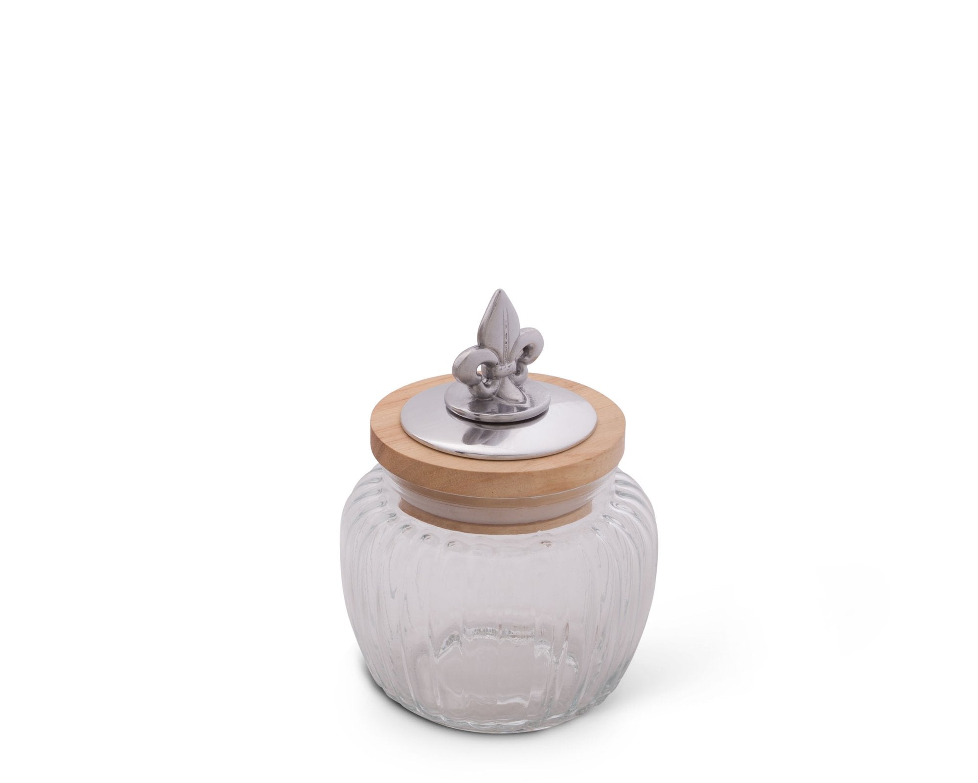 Arthur Court Giftware Arthur Court Fleur De Lis Glass Canister - Small 20 Oz