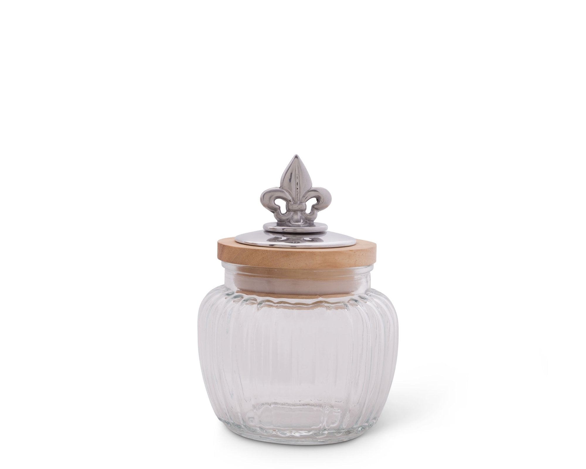 Arthur Court Giftware Arthur Court Fleur De Lis Glass Canister - Small 20 Oz