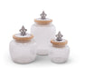 Arthur Court Giftware Arthur Court Fleur De Lis Glass Canister - Small 20 Oz