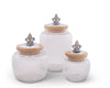 Arthur Court Giftware Arthur Court Fleur De Lis Glass Canister - Small 20 Oz