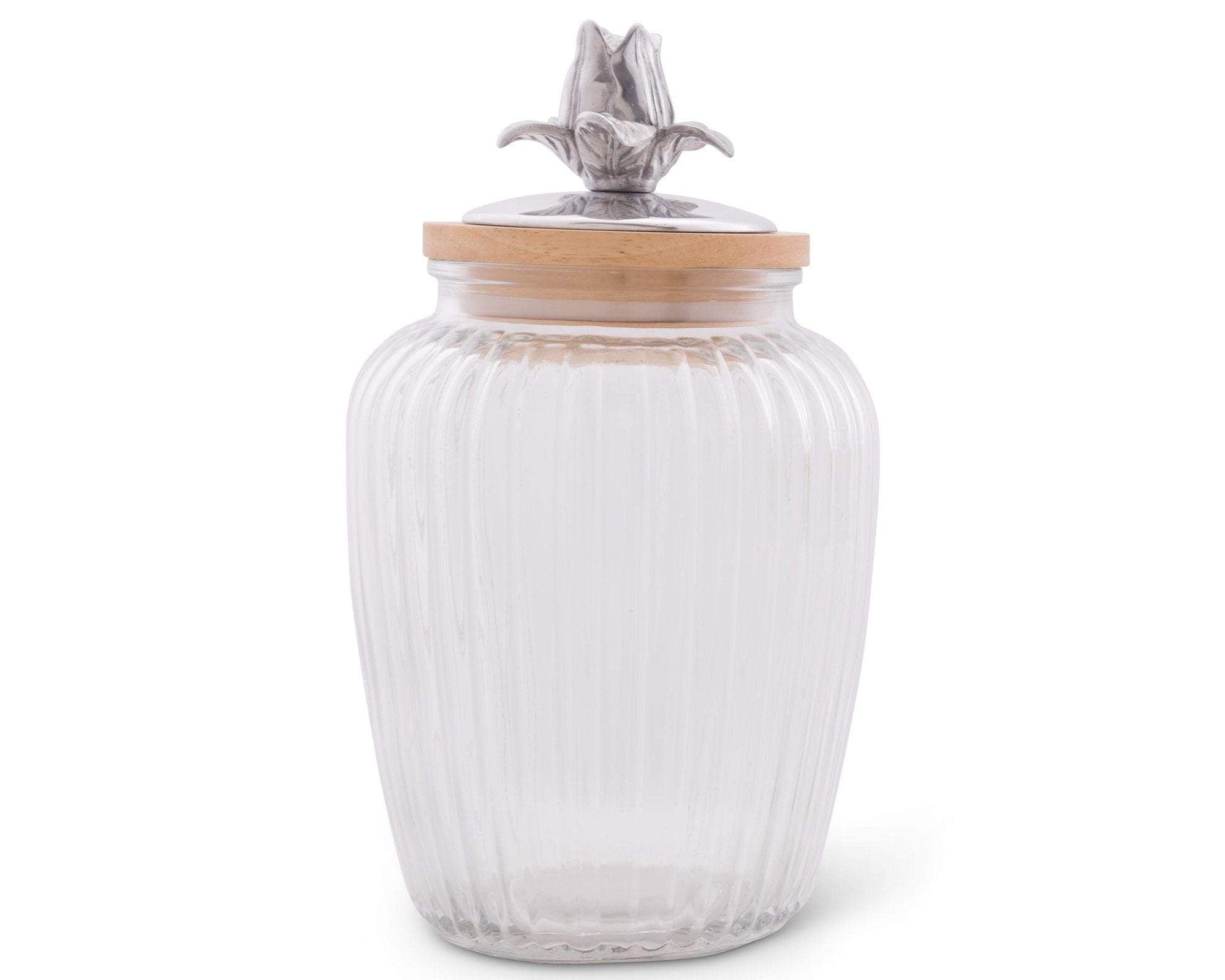 Arthur Court Magnolia Glass Canister Small