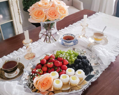 Arthur Court Serveware Arthur Court Oval Platter - Fleur-De-Lis
