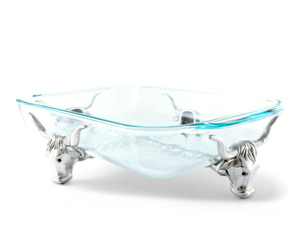 Arthur Court Serveware Arthur Court Pyrex Holder 3qt - Longhorn Steer