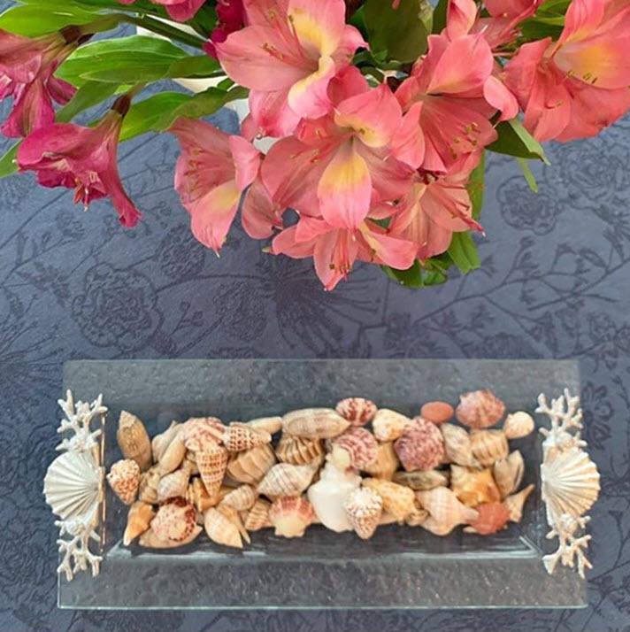 Arthur Court Shell/sea Life Oblong Tray