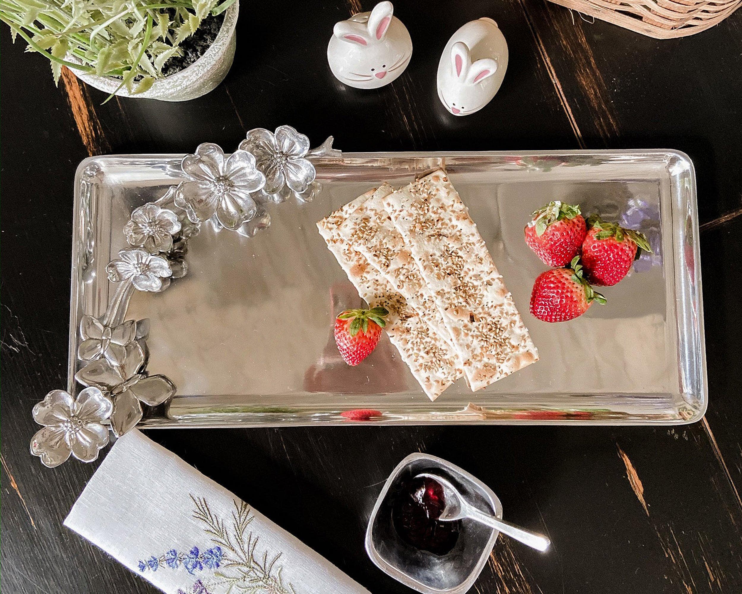 Arthur Court Serveware Arthur Court Tray Oblong - Butterfly Dogwood