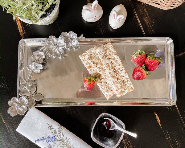 Arthur Court Serveware Arthur Court Tray Oblong - Butterfly Dogwood