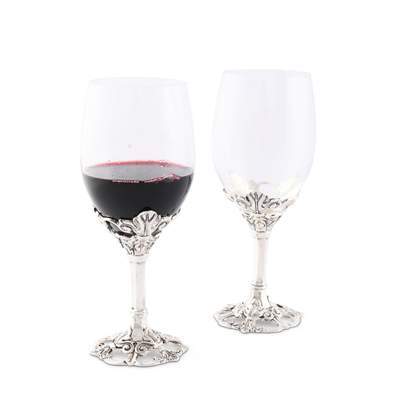 Arthur Court Serveware Arthur Court Wine Glasses - Fleur-De-Lis