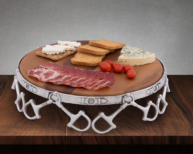 Arthur Court Serveware Arthur Court Wood Cheese Pedestal 13 inches  - Equestrian