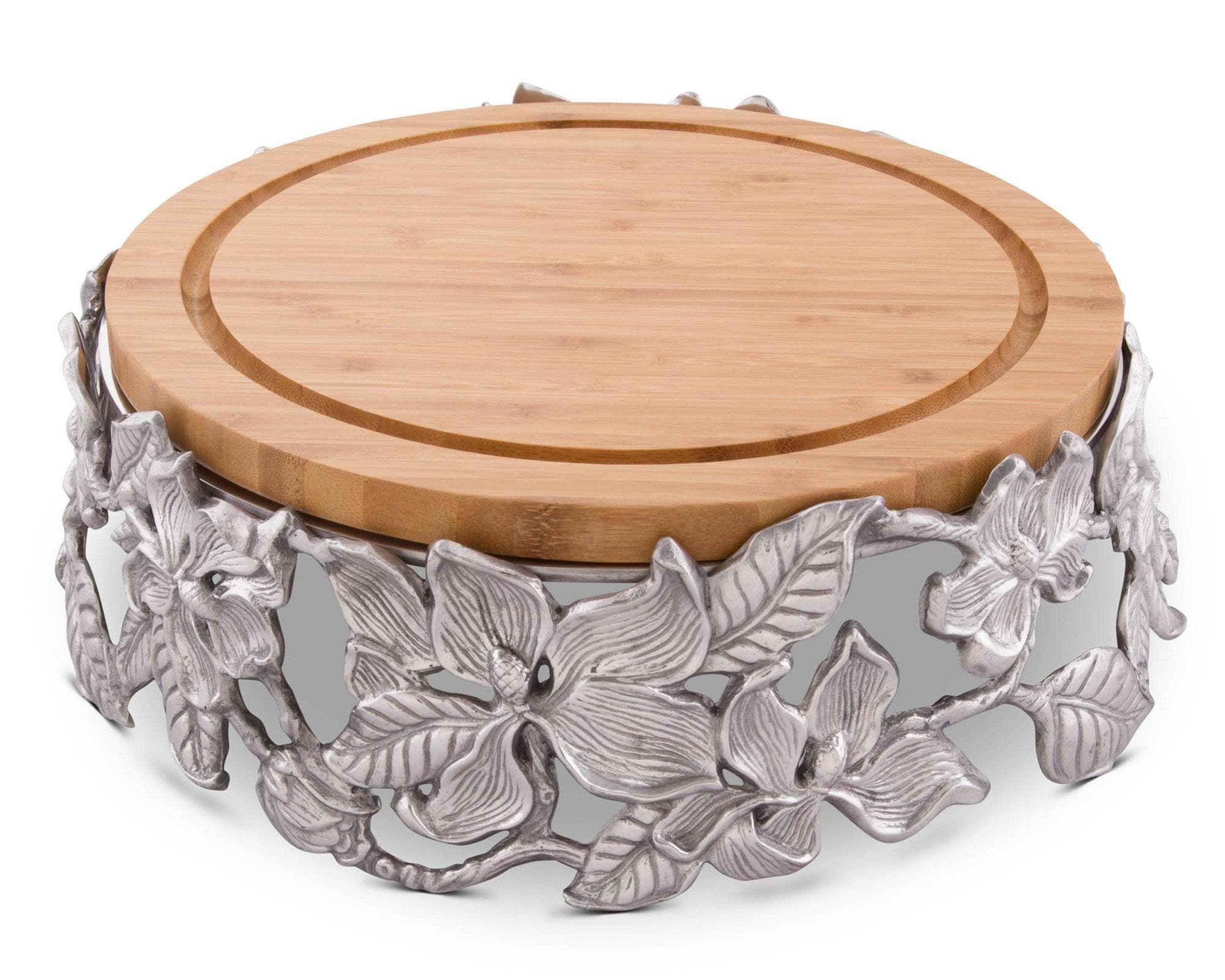 Arthur Court Serveware Arthur Court Wood Cheese Pedestal 13 inches - Magnolia