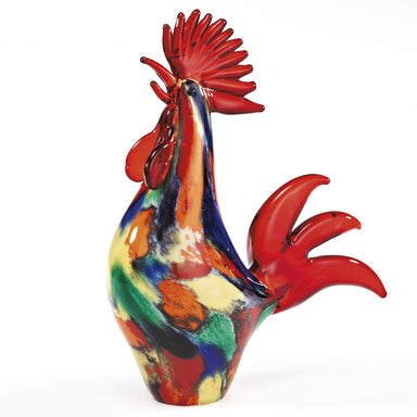 Badash Crystal Art Glass Colorful Murano Style Artistic Glass 11" Rooster