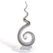 Badash Crystal Art Glass Corkscrew Murano Style Art Glass Centerpiece on a Crystal Base H18 "