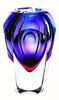 Badash Crystal Art Glass Essence Murano Style Mouth Blown Art Glass Violet 9" Vase