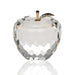 Badash Crystal Giftware Faceted Crystal Crystal Apple Paperweight with Gold Leaf