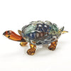Badash Crystal Art Glass Firestorm Mouth Blown Murano Style Art Glass Turtle L12 x 6 x 5”
