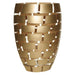 Badash Crystal Art Glass Gold Wall Design Mouth Blown European 12″ Crystal Vase