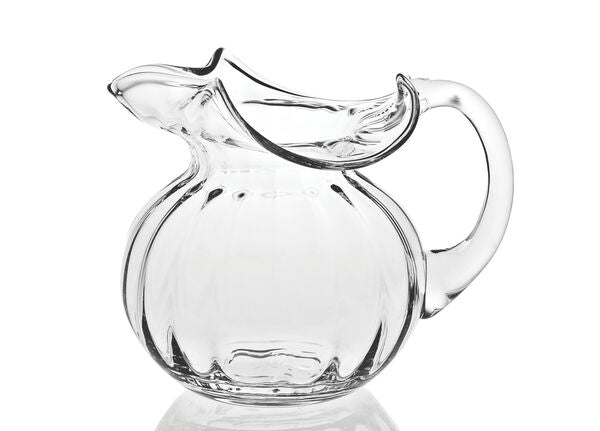Badash Crystal Giftware Hemmingway Floppy Optic European Mouth Blown Pitcher