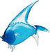 Badash Crystal Art Glass Light Blue Murano Style Art Glass Tropical Fish H 15.5 x L 18
