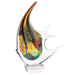 Badash Crystal Art Glass Murano Style Art Glass Firestorm 16" Angel Fish Centerpiece - Shipping March