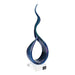 Badash Crystal Art Glass Murano Style Art Glass Monet Centerpiece on Black Crystal Base H18"