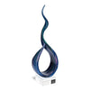 Badash Crystal Art Glass Murano Style Art Glass Monet Centerpiece on Black Crystal Base H18"