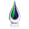 Badash Crystal Art Glass Murano Style Mouth Blown Teardrop Centerpiece on Crystal Base 12"
