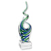 Badash Crystal Art Glass Ocean Blue and Green Murano Style Art Glass 14" Centerpiece - CLOSEOUT