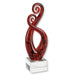 Badash Crystal Art Glass Pietro Murano Style Art Glass Black and Red 13″ Centerpiece
