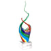 Badash Crystal Art Glass Rainbow Murano Style Art Glass Abstract Centerpiece on Crystal Base 11"