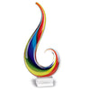 Badash Crystal Giftware Rainbow Note Murano Style 12 inch Centerpiece