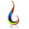 Badash Crystal Art Glass Rainbow Note Murano Style Art Glass on a Crystal Base is a 16" Centerpiece