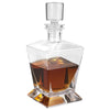 Badash Crystal Giftware Regal European Mouth Blown Lead Free Crystal Square Decanter H10″ 28 oz