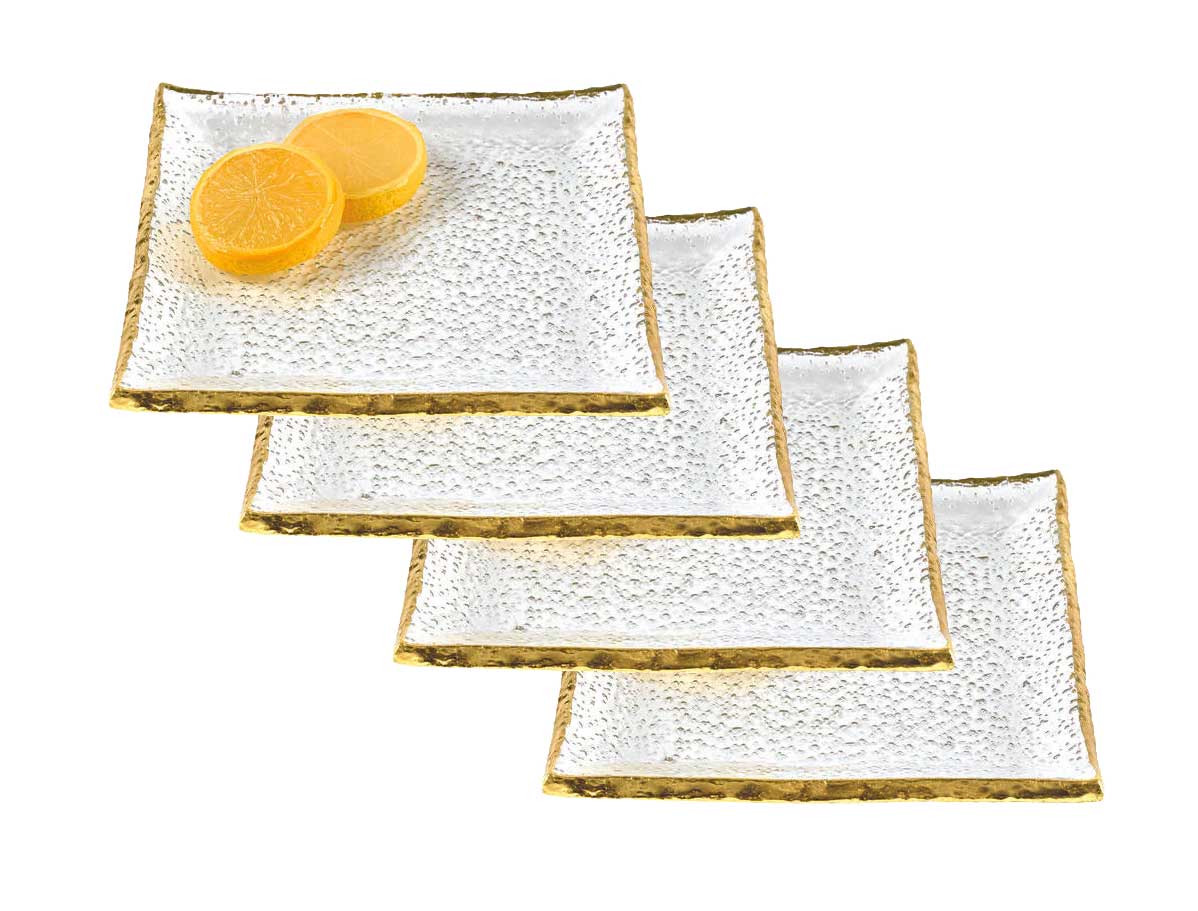 Gold square outlet plates