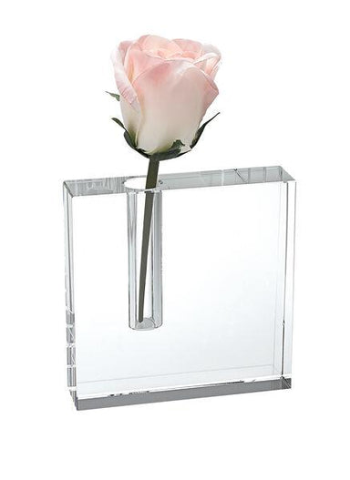 Badash Crystal Art Glass The Block Handcrafted Architectural Optical Crystal Bud Vase 5 x 5