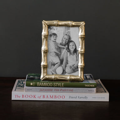 Beatriz Ball Picture Frames Beatriz Ball FRAME Sierra Modern bamboo 4 x 6 frame gold