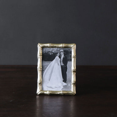 Beatriz Ball Picture Frames Beatriz Ball FRAME Sierra Modern Bamboo 5 x 7 Frame (Gold)