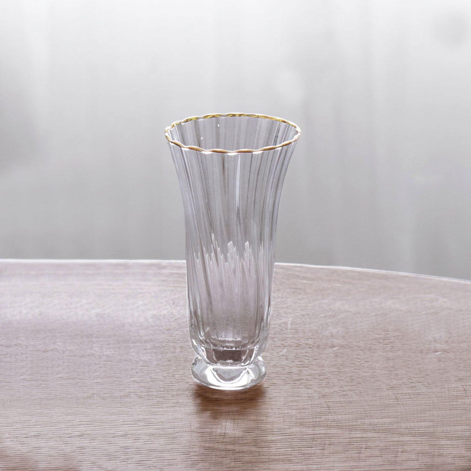 Beatriz Ball Serveware Beatriz Ball GLASS Audrey Stemless Flute with Gold Rim Set of 4 (Clear and Gold)