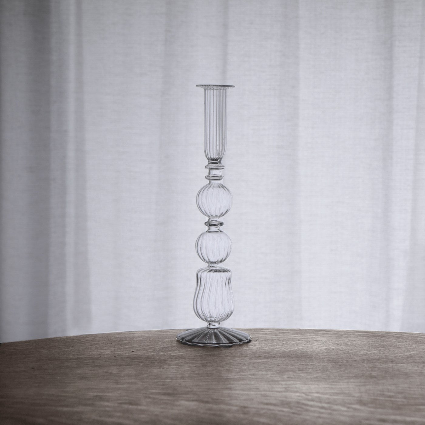 Beatriz Ball Home Decor Beatriz Ball GLASS Cambridge Emma 10.5" Candlestick Holder Set of 2 (Clear)