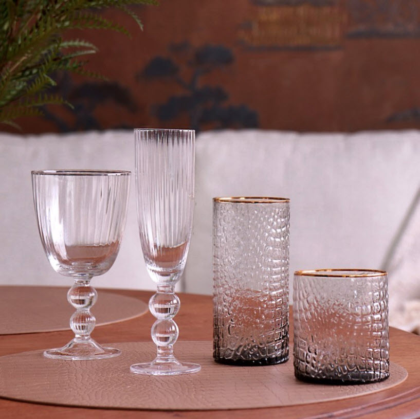 Beatriz Ball Serveware Beatriz Ball GLASS Venice Champagne Flute Set of 4 (Clear)