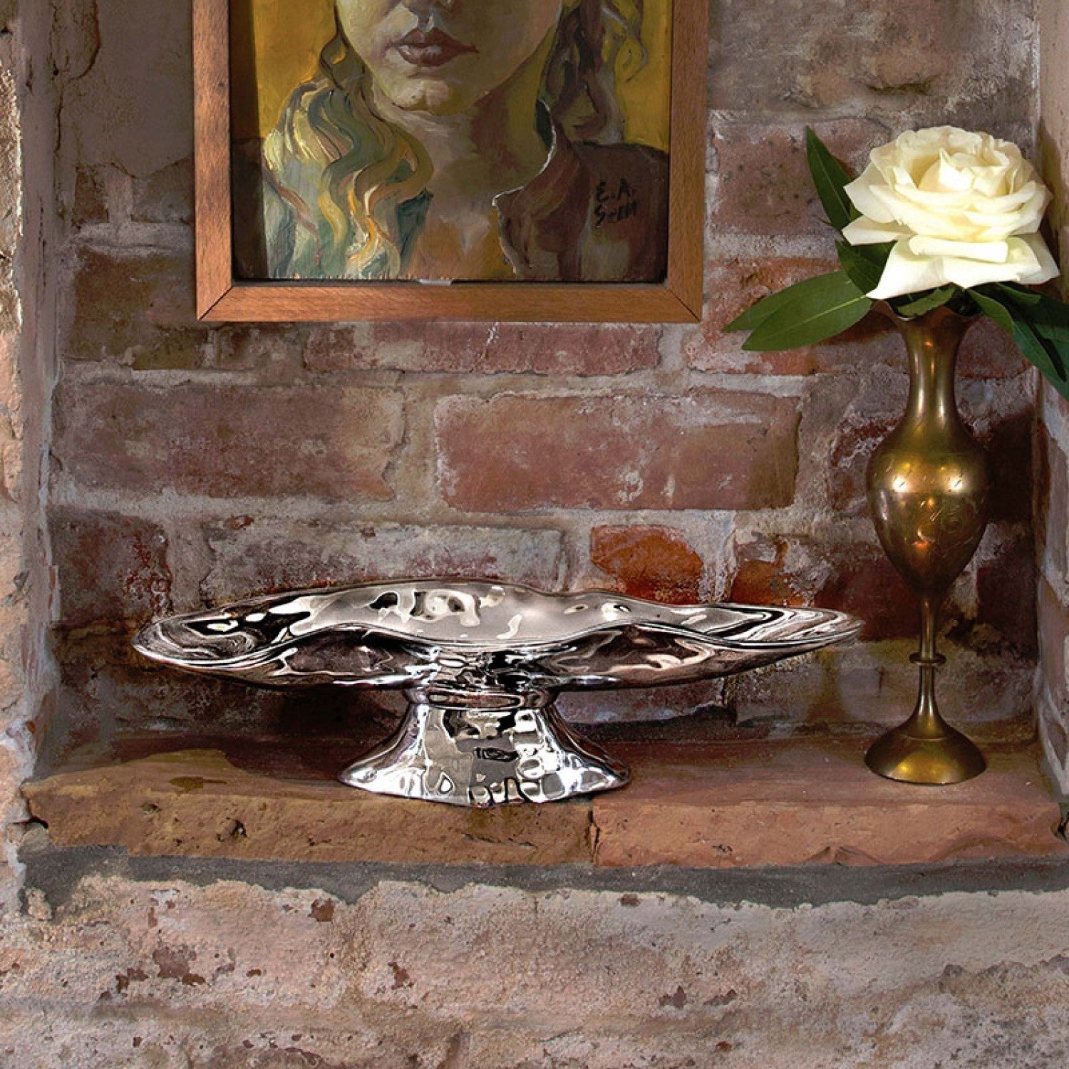 Beatriz Ball Serveware Beatriz Ball PEDESTAL Soho Small Oval Cracker Tray