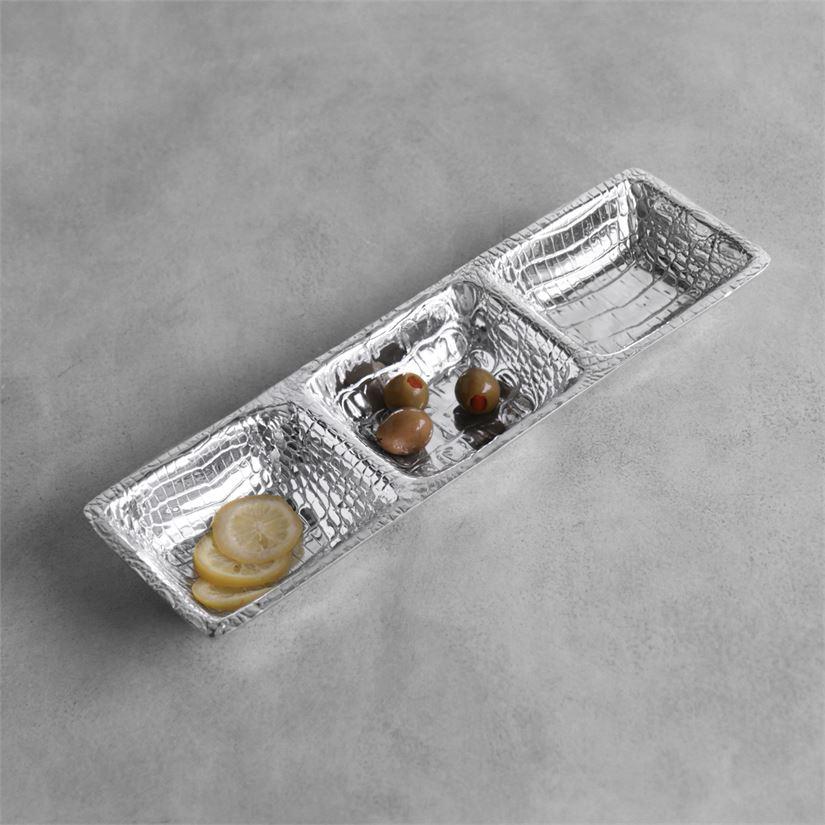 Beatriz Ball Serveware Beatriz Ball Pieles Croc Triple Dip