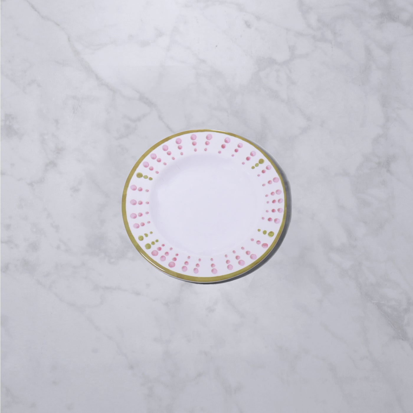 Beatriz Ball Serveware Beatriz Ball VIDA Athena Salad Plate 9.25" Set of 4 (Pink and Green dots)