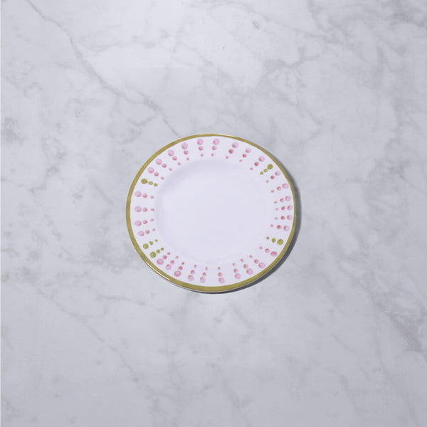 Beatriz Ball Serveware Beatriz Ball VIDA Athena Salad Plate 9.25" Set of 4 (Pink and Green dots)