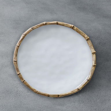 Beatriz Ball Serveware Beatriz Ball VIDA Bamboo 9" Salad Plate Set of 4 (White and Natural)