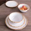 Beatriz Ball Serveware Beatriz Ball VIDA Bamboo 9" Salad Plate Set of 4 (White and Natural)